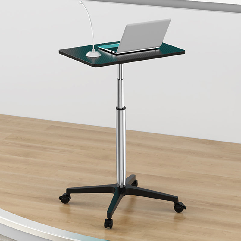 Artificial Wood Standing Desk with Caster Wheels Office Desk for Bedroom