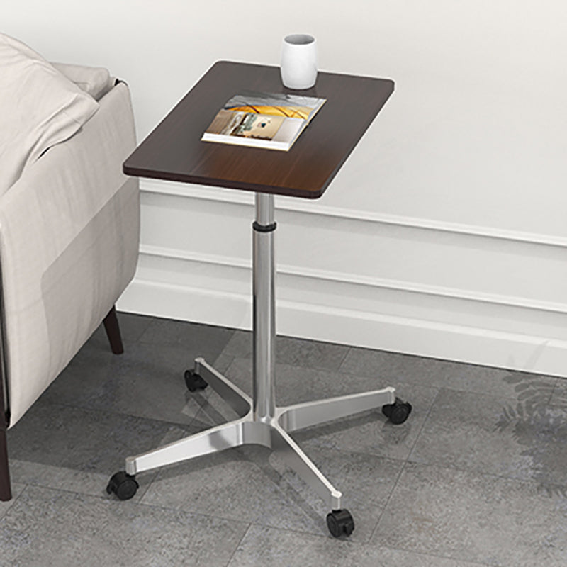 Artificial Wood Standing Desk with Caster Wheels Office Desk for Bedroom