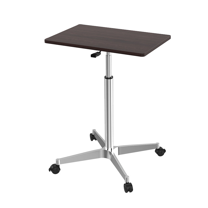 Artificial Wood Standing Desk with Caster Wheels Office Desk for Bedroom