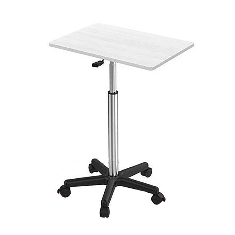 Artificial Wood Standing Desk with Caster Wheels Office Desk for Bedroom