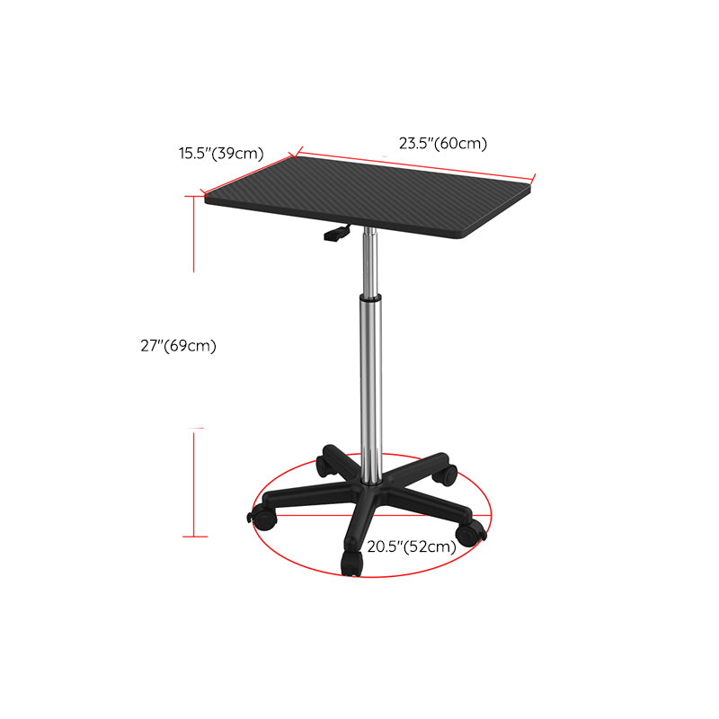 Artificial Wood Standing Desk with Caster Wheels Office Desk for Bedroom