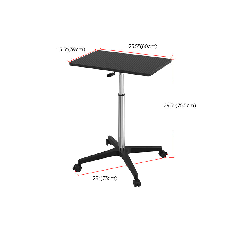 Artificial Wood Standing Desk with Caster Wheels Office Desk for Bedroom