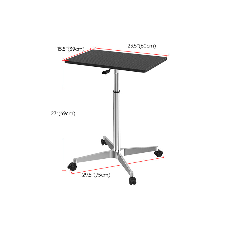 Artificial Wood Standing Desk with Caster Wheels Office Desk for Bedroom