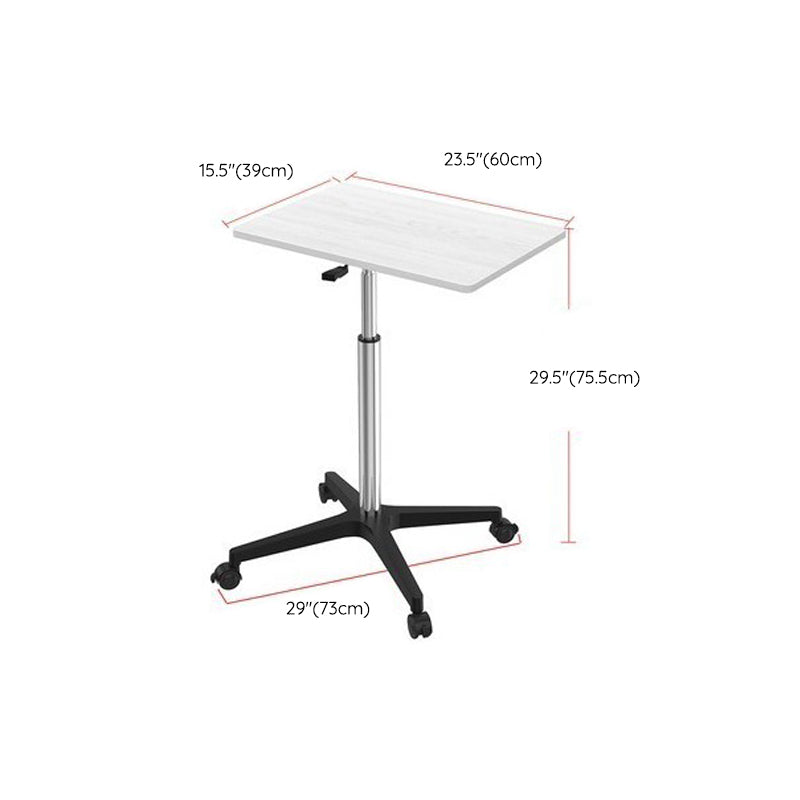 Artificial Wood Standing Desk with Caster Wheels Office Desk for Bedroom