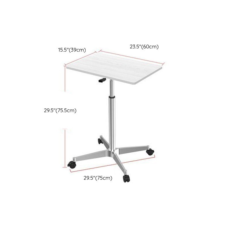 Artificial Wood Standing Desk with Caster Wheels Office Desk for Bedroom