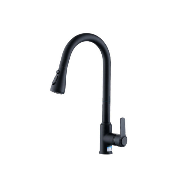 Modern Bar Faucet Brass Pulldown Sprayer Swivel Spout Lever Handles Kitchen Faucet