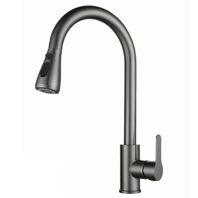 Modern Style Kitchen Faucet Stainless Steel 1-Handle Retractable Kitchen Faucet