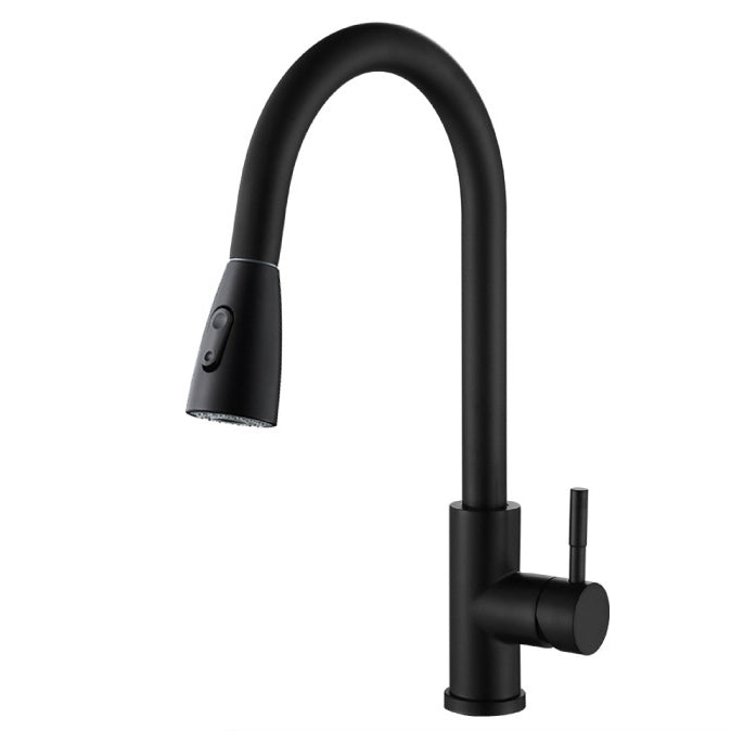 Modern Style Kitchen Faucet Stainless Steel 1-Handle Retractable Kitchen Faucet