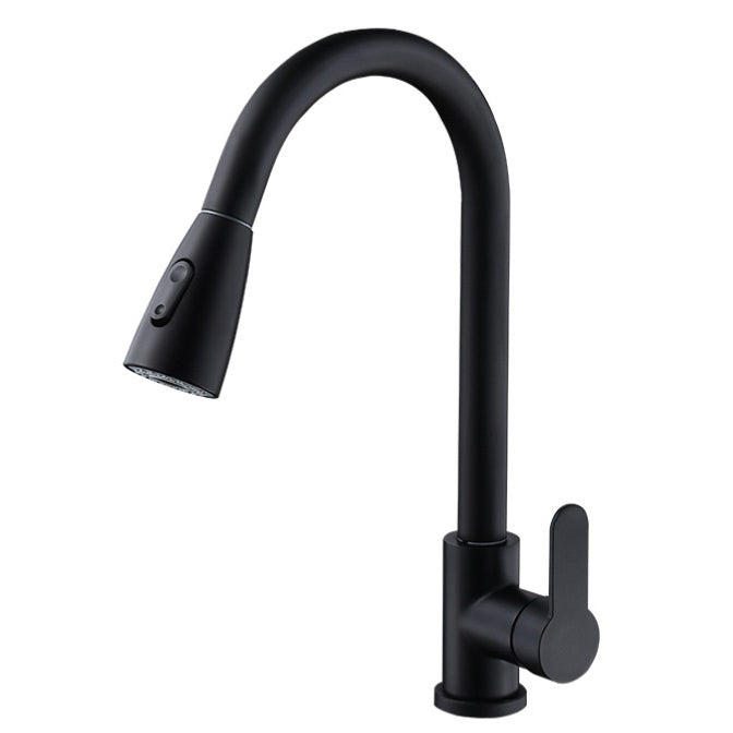 Modern Style Kitchen Faucet Stainless Steel 1-Handle Retractable Kitchen Faucet