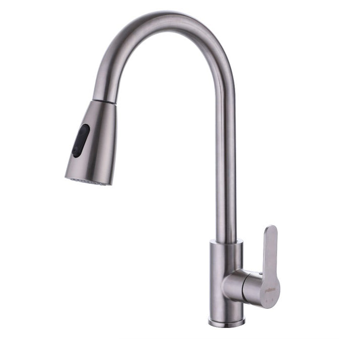 Modern Style Kitchen Faucet Stainless Steel 1-Handle Retractable Kitchen Faucet