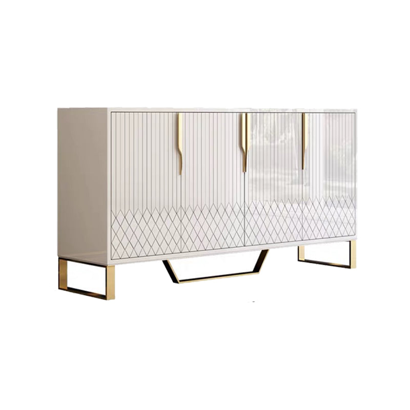 Glam Cabinets Dining Buffet Mirrored Buffet Sideboard with 4-Door