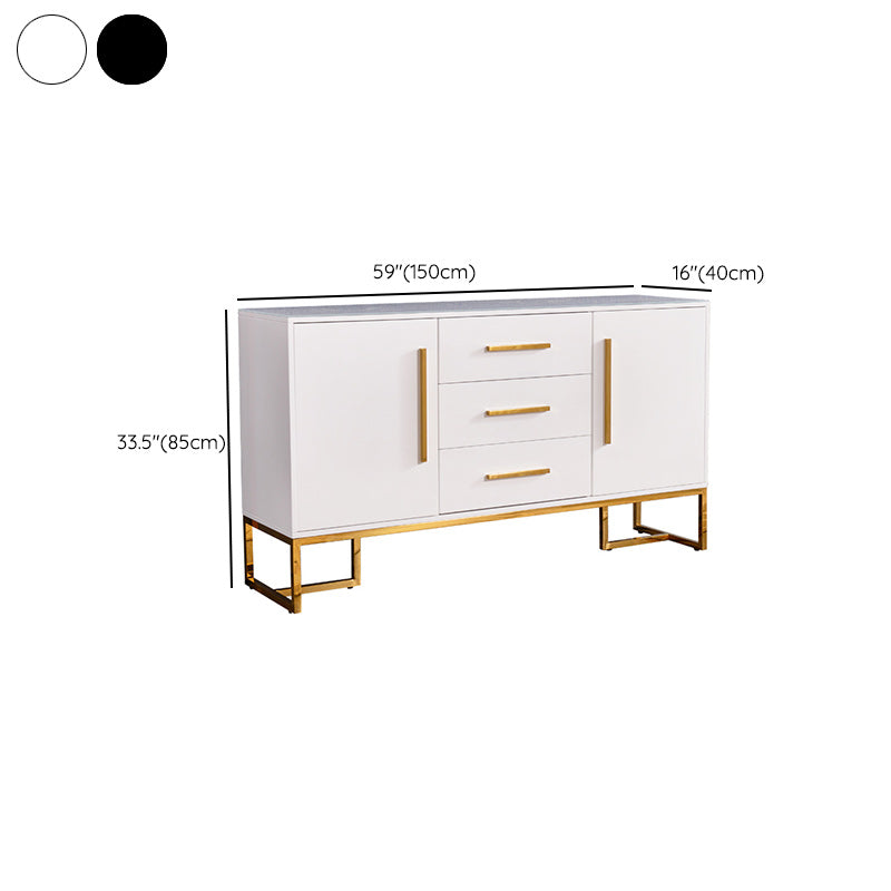 Contemporary Dining Buffet with Drawers Engineered Wood Dining Server