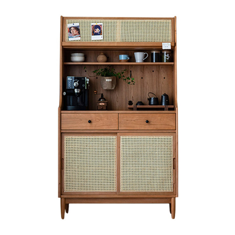 Solid Wood Dining Server Contemporary Buffet Server with Drawers