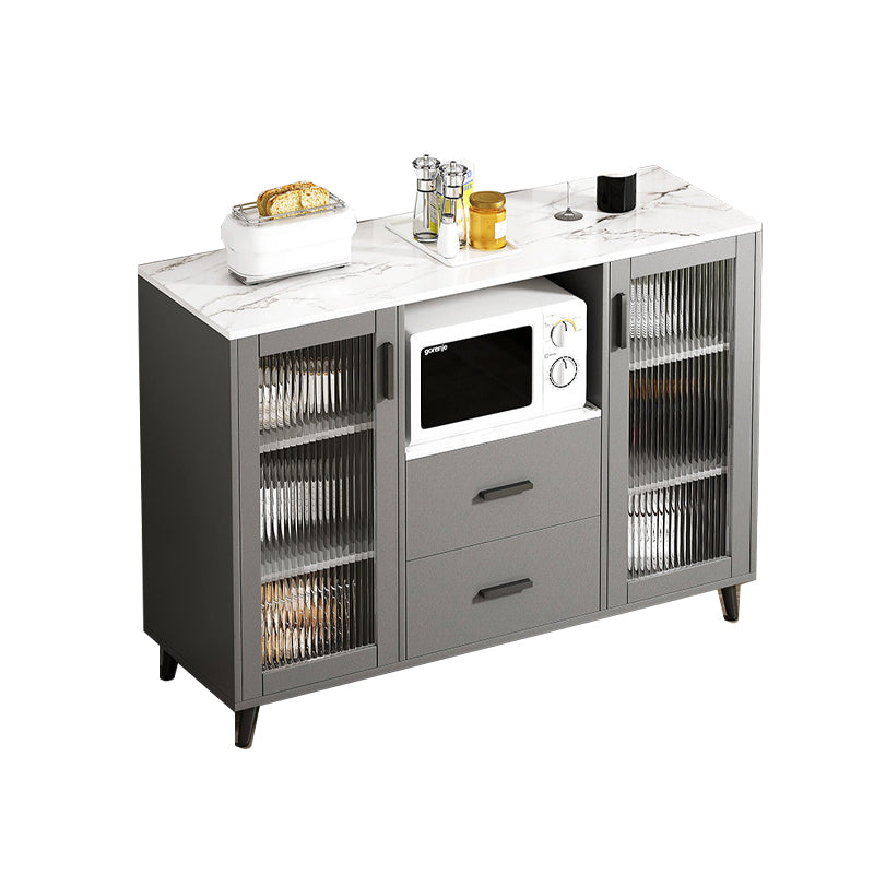 Engineered Wood Buffet Server with Drawers Contemporary Dining Server