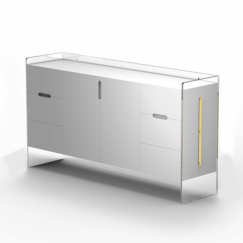 Contemporary Wood Buffet Sideboard Cabinets with Acrylic Frame Sideboard