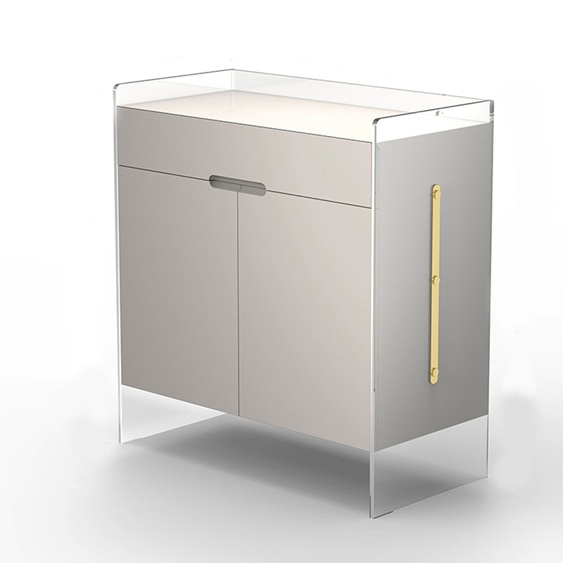 Contemporary Wood Buffet Sideboard Cabinets with Acrylic Frame Sideboard