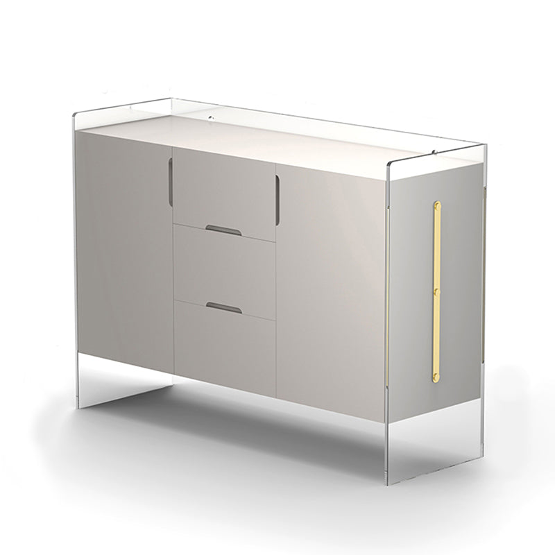 Contemporary Wood Buffet Sideboard Cabinets with Acrylic Frame Sideboard