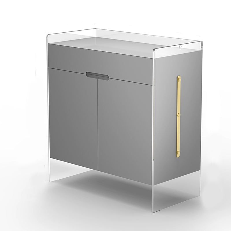 Contemporary Wood Buffet Sideboard Cabinets with Acrylic Frame Sideboard