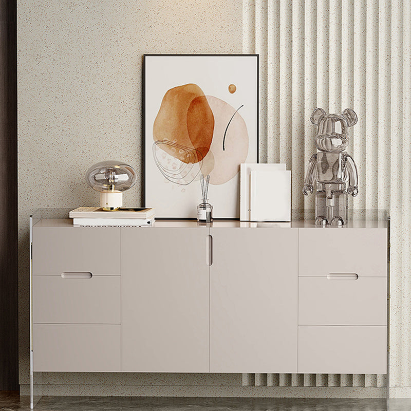 Contemporary Wood Buffet Sideboard Cabinets with Acrylic Frame Sideboard