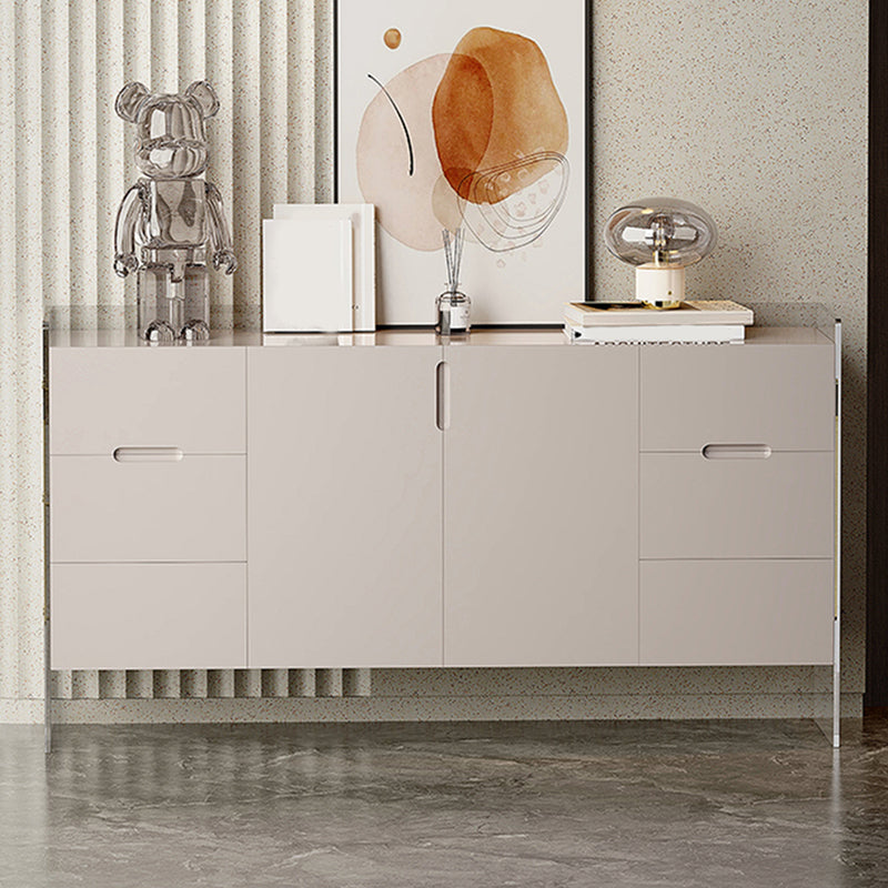 Contemporary Wood Buffet Sideboard Cabinets with Acrylic Frame Sideboard