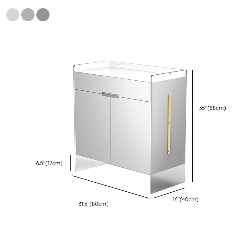 Contemporary Wood Buffet Sideboard Cabinets with Acrylic Frame Sideboard