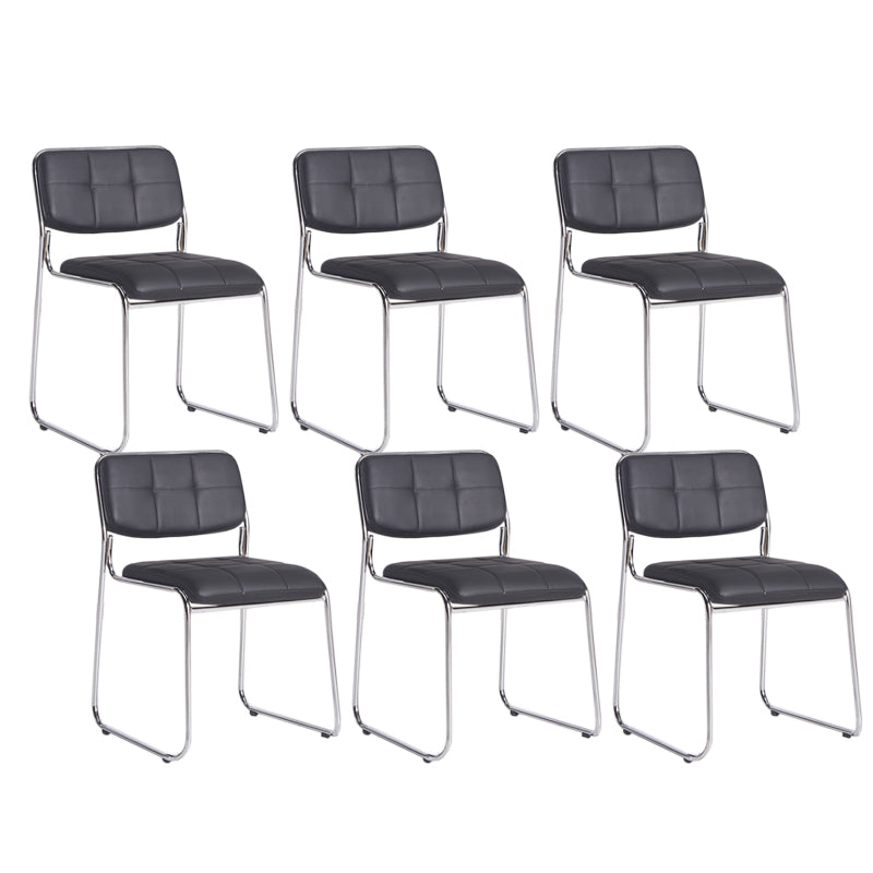 Low Back Conference Chair Contemporary No Wheels Guest Chair