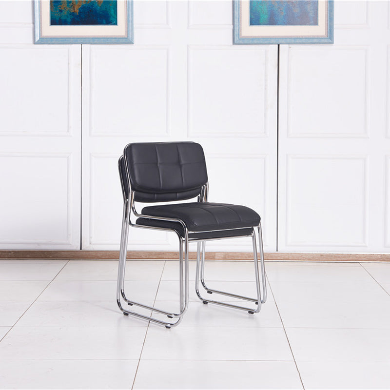 Low Back Conference Chair Contemporary No Wheels Guest Chair