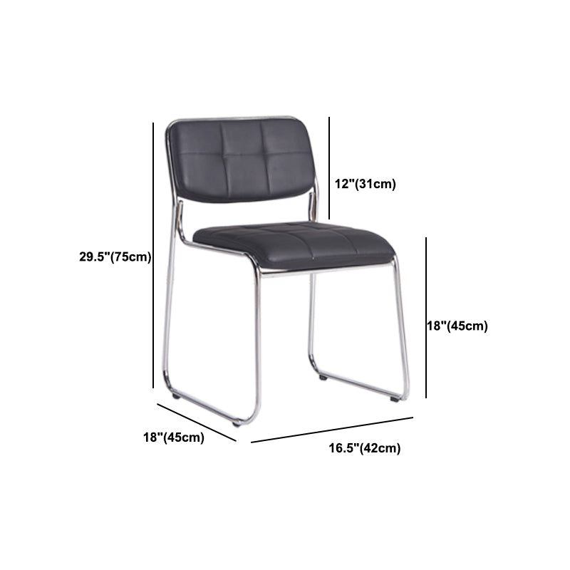 Low Back Conference Chair Contemporary No Wheels Guest Chair