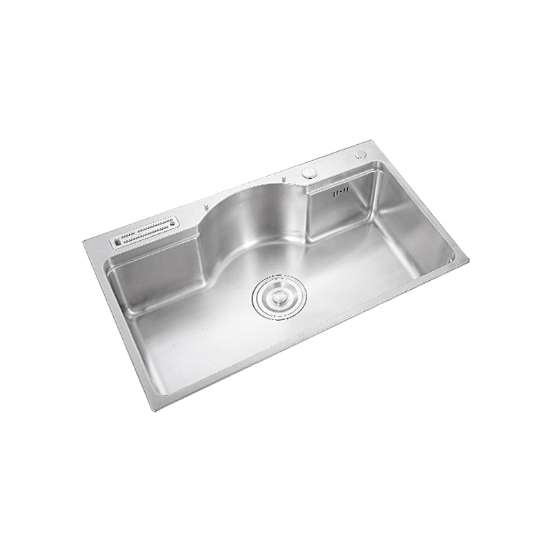 Stainless Steel 31" X 19" Kitchen Sink Single Bowl Drop-in Sink in Chrome and Black