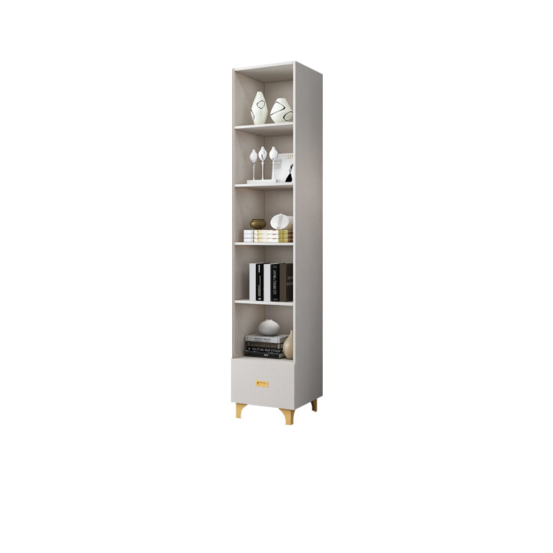 Glam Engineered Wood Shelf Bookcase Standard Bookshelf with Doors