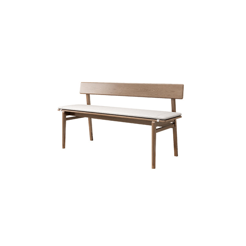 Back Included Bench, 29.5"H Dining Bench with Solid Wood Frame