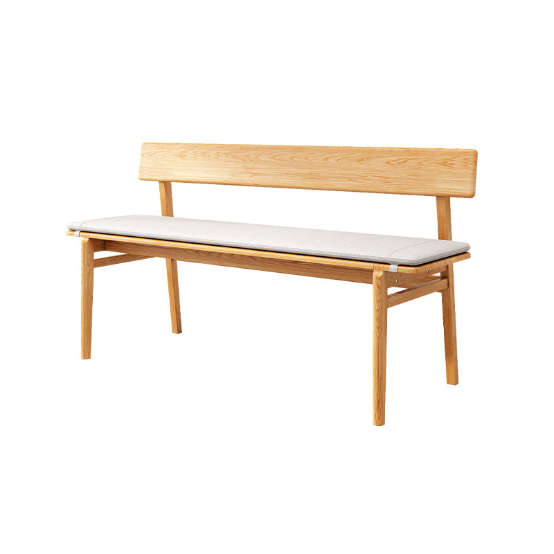 Back Included Bench, 29.5"H Dining Bench with Solid Wood Frame