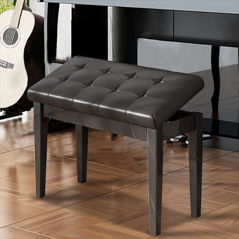 Tufted Piano Bench, Adjustable Upholstery Bench with Wood Legs