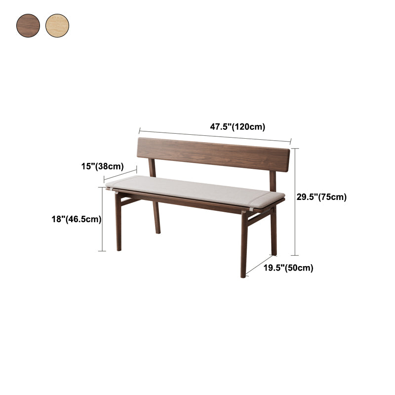 Rustic Dining Bench with Wood Frame, 29.5"H Bench with 4 Legs