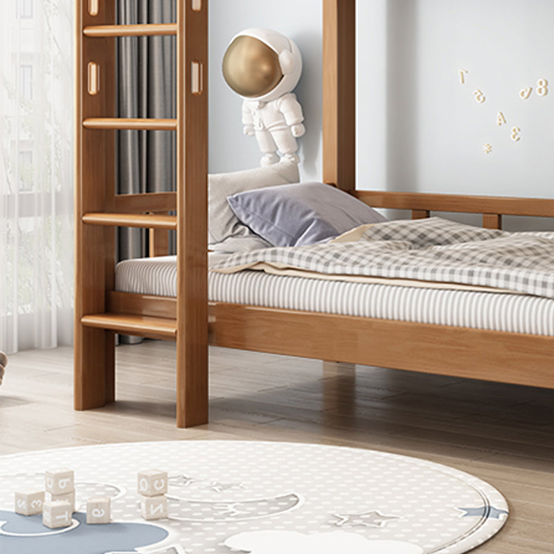 Scandinavian Standard Bunk with Guardrail and Built-In Ladder