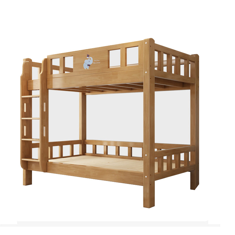 Scandinavian Standard Bunk with Guardrail and Built-In Ladder