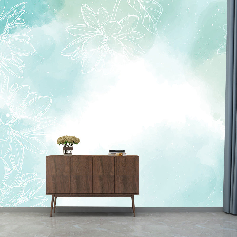 Minimalism Illustration Wallpaper Environment Friendly Mildew Resistant Indoor Wall Mural