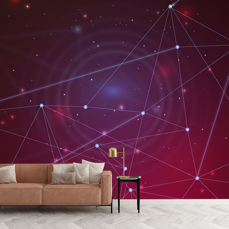 Universe Pattern Mural Wallpaper Illustration Indoor Wall Mural