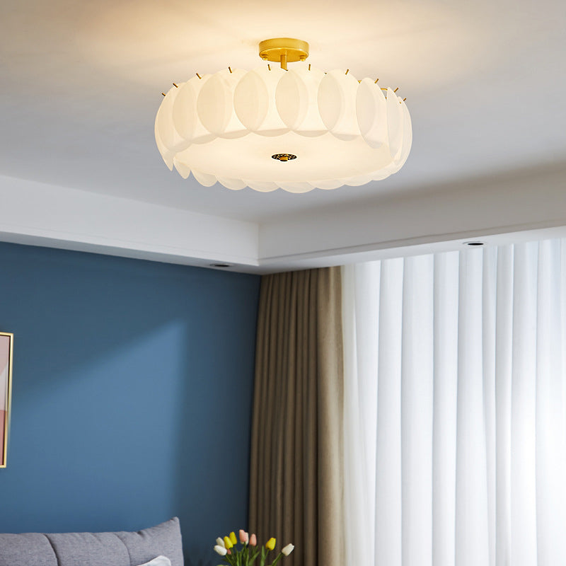 Nordic Ceiling Light Simple Glass Flush Mount Light Fixture for Sitting Room