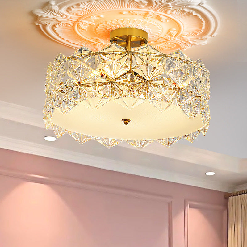 Creative Ceiling Light Modern Glass Flush Mount Light Fixture for Sitting Room