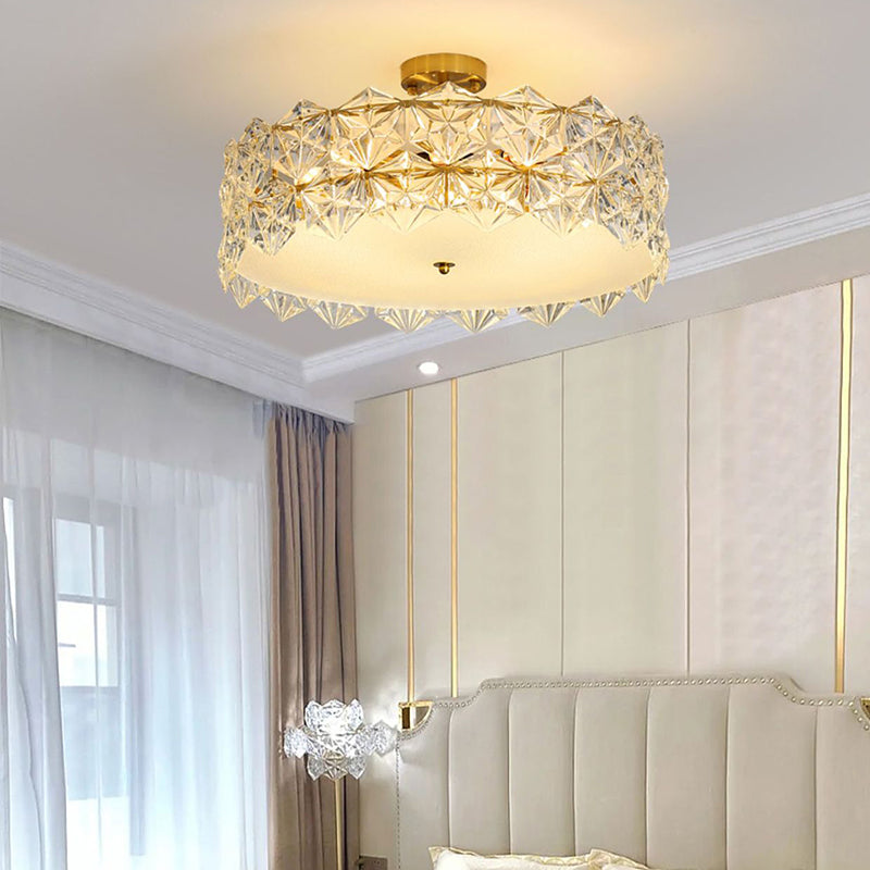 Creative Ceiling Light Modern Glass Flush Mount Light Fixture for Sitting Room