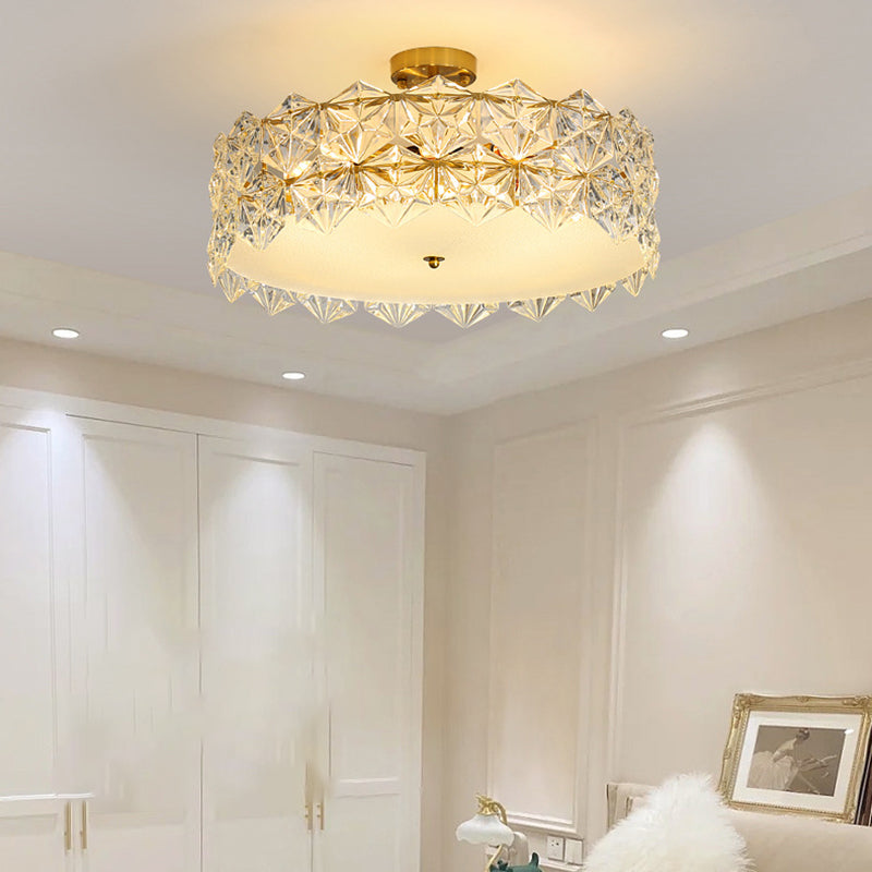 Creative Ceiling Light Modern Glass Flush Mount Light Fixture for Sitting Room