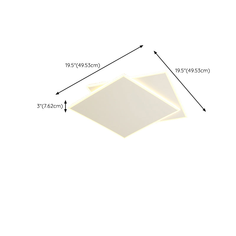 White LED Ceiling Light Contemporary Flush Mount Lighting for Restaurant