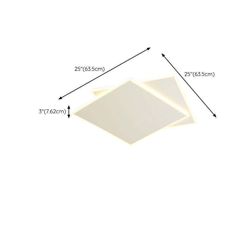 White LED Ceiling Light Contemporary Flush Mount Lighting for Restaurant