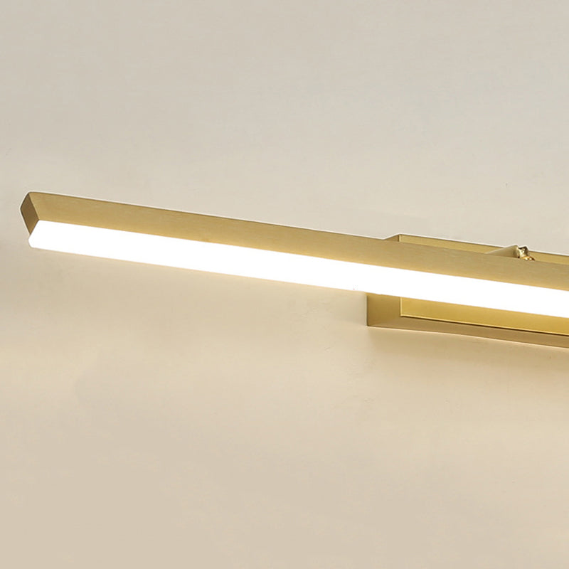 Golden LED Light Bath Bar Contemporary Vanity Lighting for Bathroom