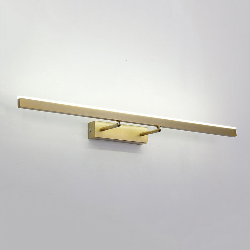 Golden LED Light Bath Bar Contemporary Vanity Lighting for Bathroom