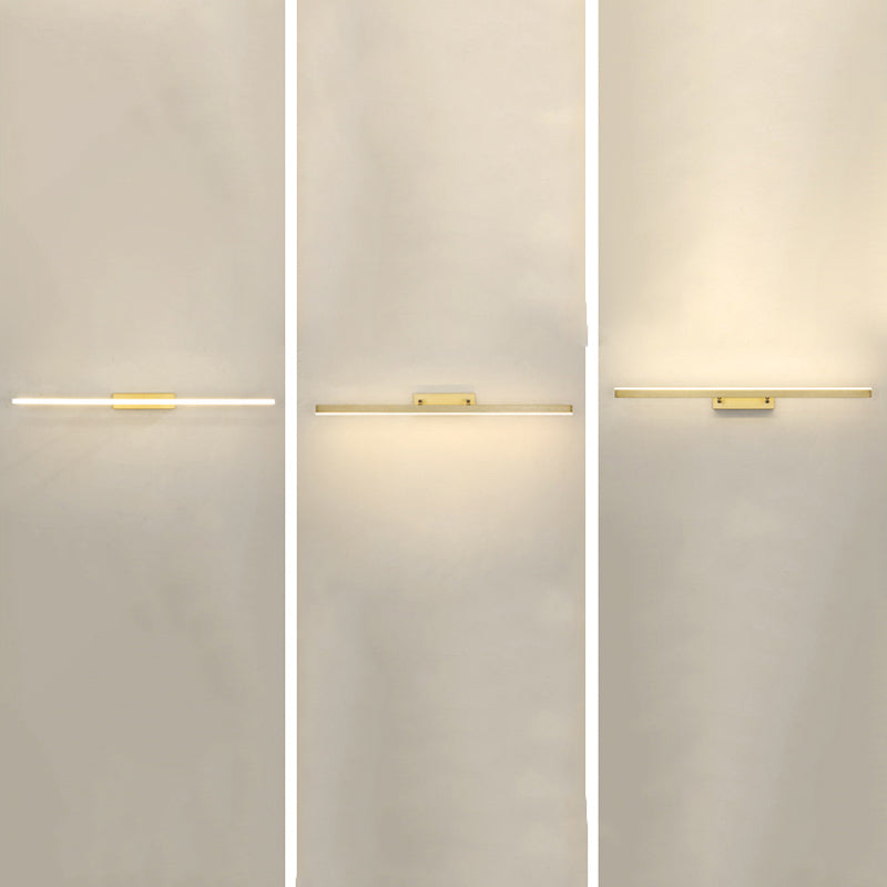 Golden LED Light Bath Bar Contemporary Vanity Lighting for Bathroom