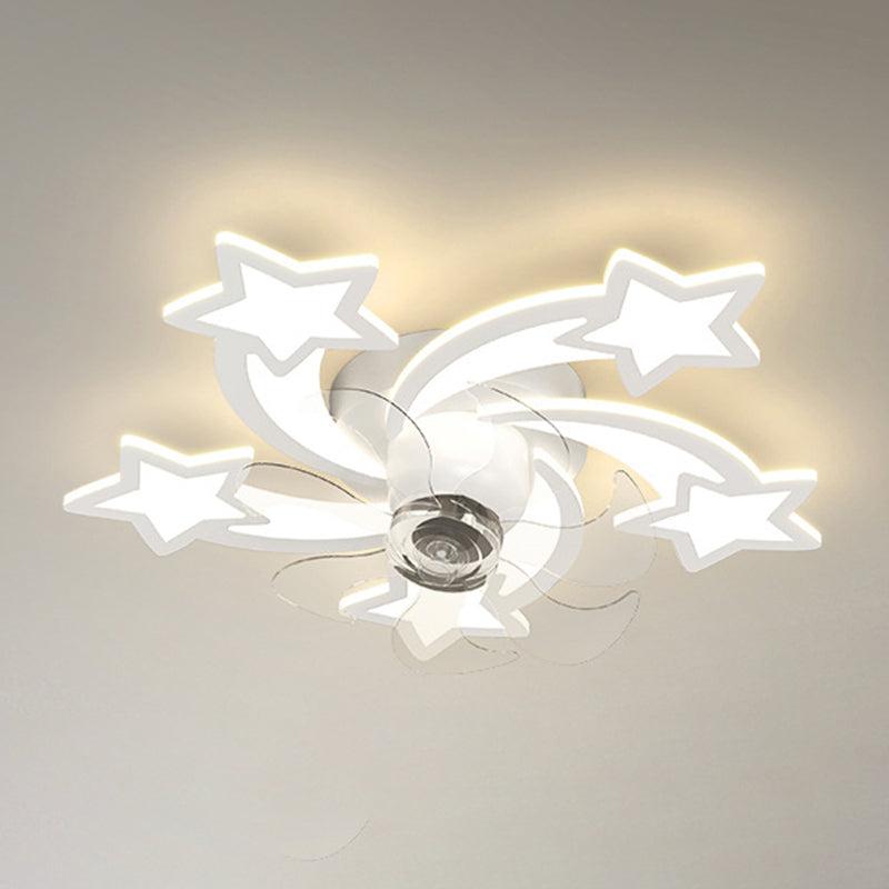 7-Blade Fan with Light Modern Polish Finish Ceiling Fan for Hallway