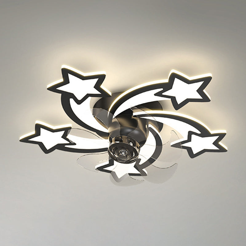 7-Blade Fan with Light Modern Polish Finish Ceiling Fan for Hallway