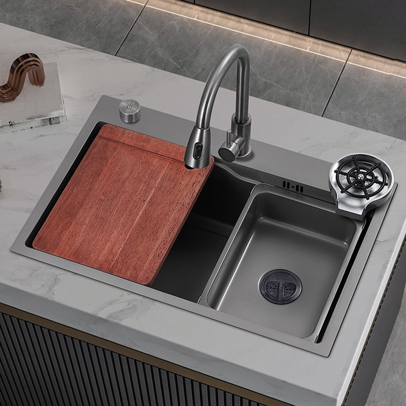 Stainless Steel Kitchen Sink Single Bowl Drop-In Sink with 3 Holes